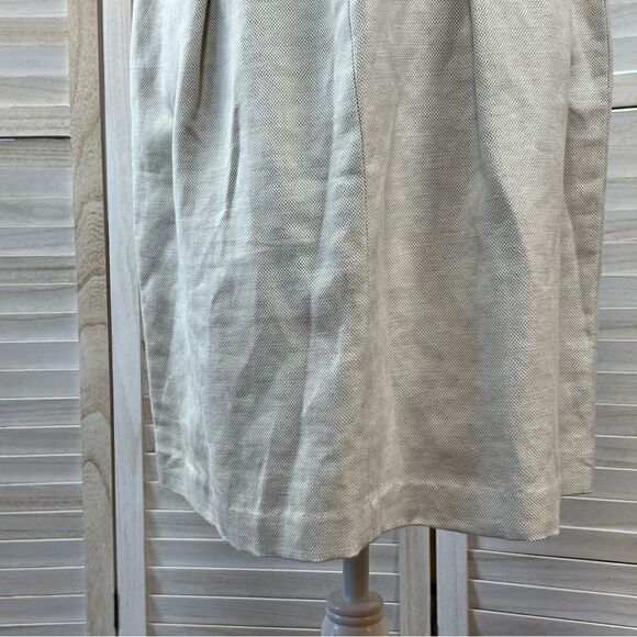 Vilagallo Linen Blend Embellished Sheath Dress 44 / 12 - Picture 4 of 16